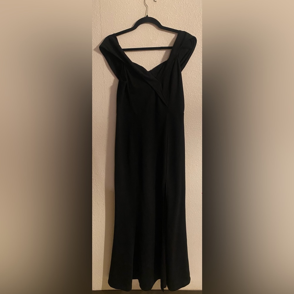 Shein Tall Solid Off Shoulder Backless Split Thig… - image 3